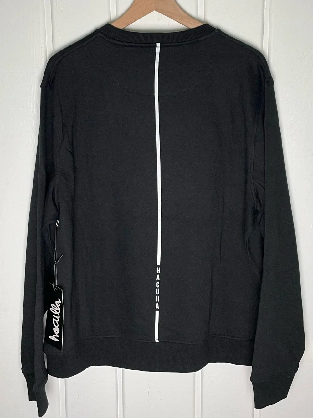 Haculla Soho Crewneck Graphic Sweatshirt Black Face Embroidered Size L